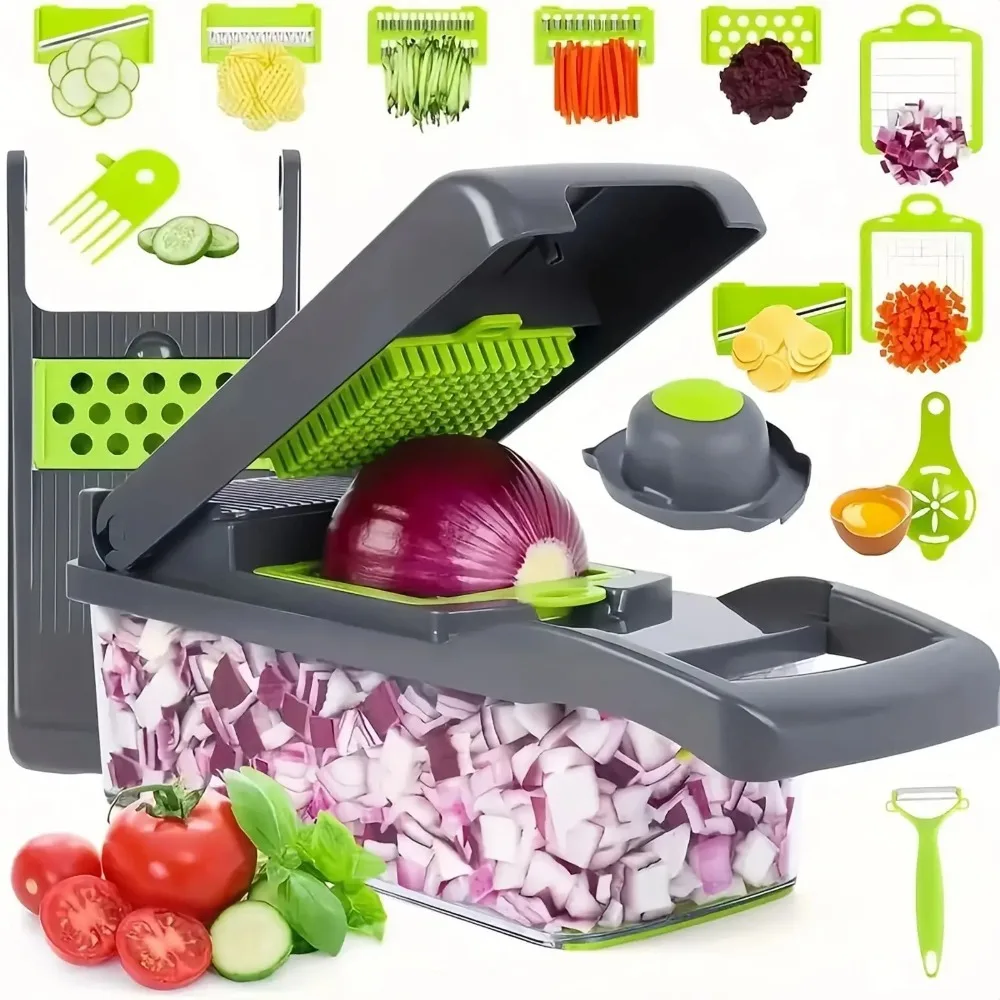 Kitchen Gadgets Luxury - Tritatutto per verdure multifunzionale Manico Griglia